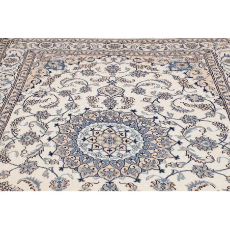 Tappeto Nain Kashmar Persia bianco grigio 198x295