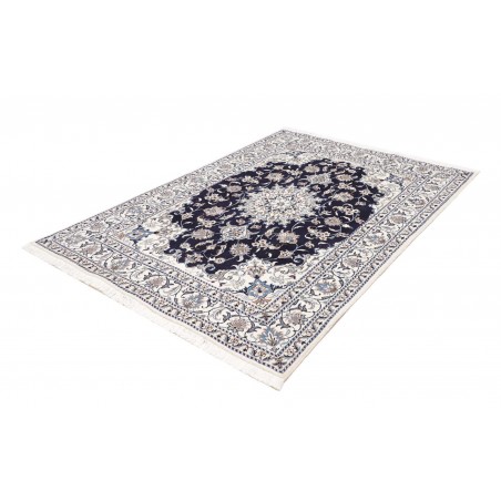 Tappeto Nain Kashmar Persia bianco grigio 150x210
