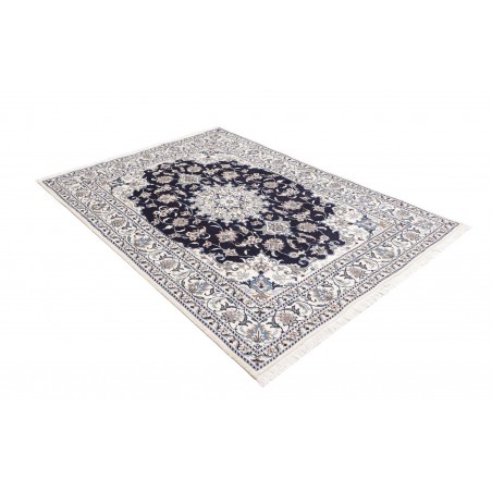 Tappeto Nain Kashmar Persia bianco grigio 150x210