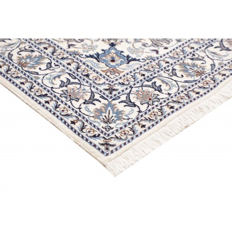 Tappeto Nain Kashmar Persia bianco grigio 150x210