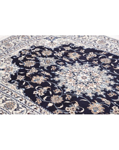 Tappeto Nain Kashmar Persia bianco grigio 150x210
