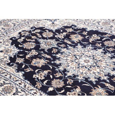 Tappeto Nain Kashmar Persia bianco grigio 150x210