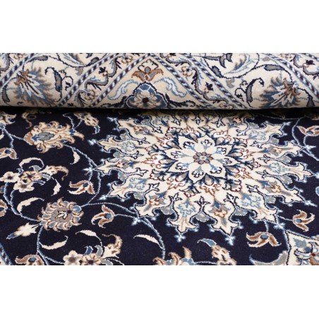 Tappeto Nain Kashmar Persia bianco grigio 150x210