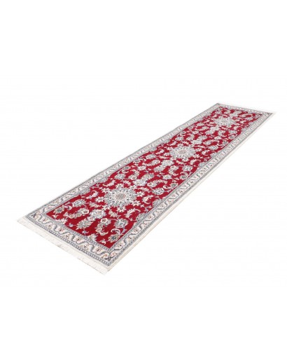 Tappeto Nain Kashmar Persia bianco marrone 83x293