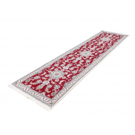 Tappeto Nain Kashmar Persia bianco marrone 83x293
