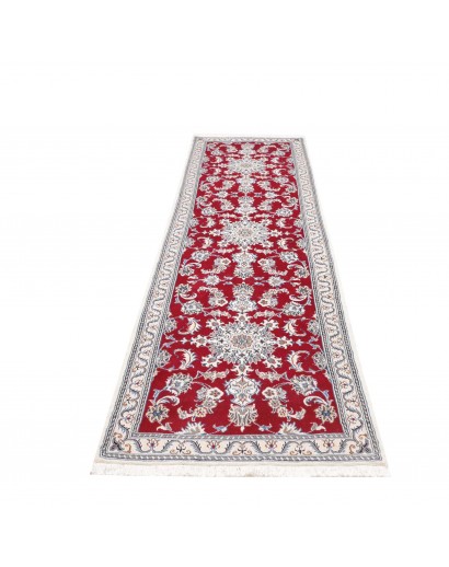 Tappeto Nain Kashmar Persia bianco marrone 83x293