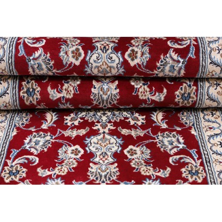 Tappeto Nain Kashmar Persia bianco marrone 83x293