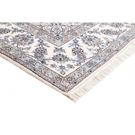 Tappeto Nain Kashmar Persia bianco grigio 244x349