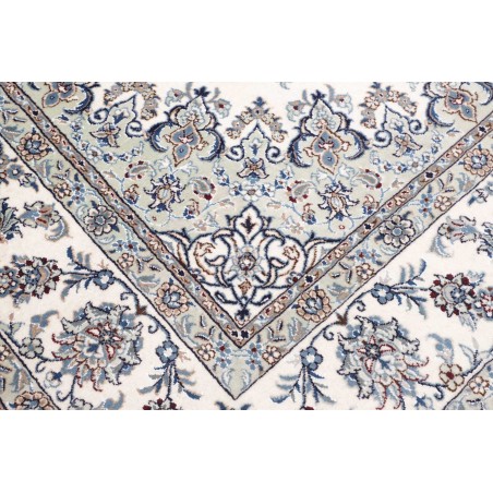 Tappeto Nain Kashmar Persia bianco grigio 244x349