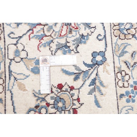 Tappeto Nain Kashmar Persia bianco grigio 244x349