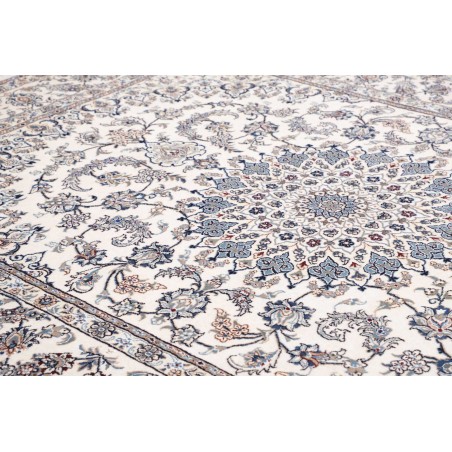 Tappeto Nain Kashmar Persia bianco 246x349