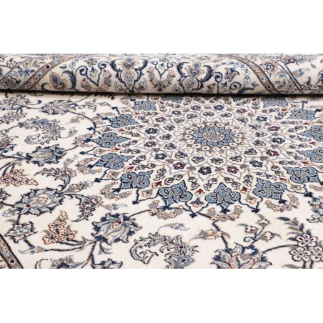 Tappeto Nain Kashmar Persia bianco 246x349