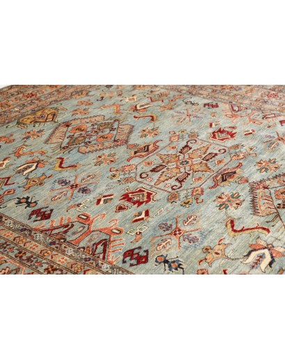 Tappeto Kazak Fine Pakistan bianco blu 248x296