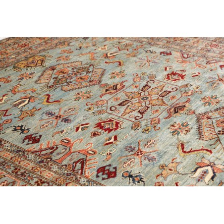 Tappeto Kazak Fine Pakistan bianco blu 248x296