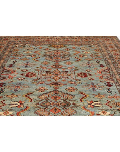 Tappeto Kazak Fine Pakistan bianco blu 248x296