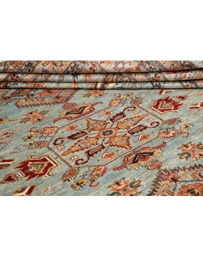 Tappeto Kazak Fine Pakistan bianco blu 248x296
