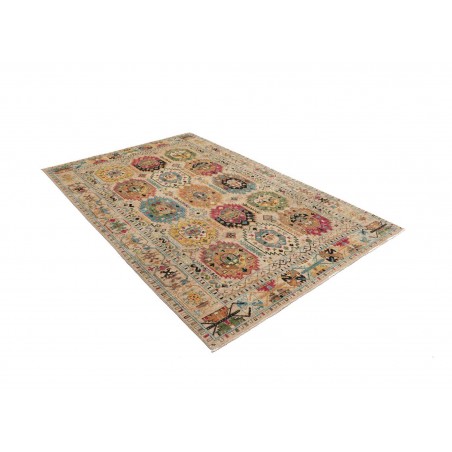 Tappeto Tribal Pakistan marrone grigio 146x213