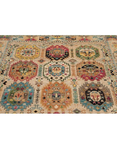 Tappeto Tribal Pakistan marrone grigio 146x213