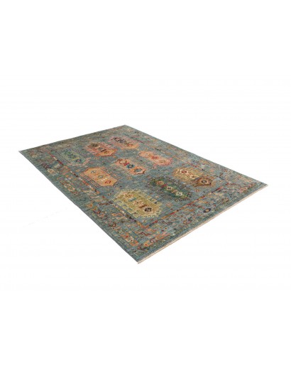 Tappeto Tribal Pakistan bianco 150x208