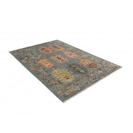 Tappeto Tribal Pakistan bianco 150x208