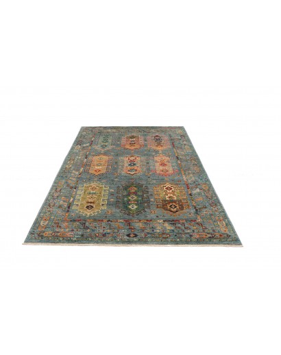 Tappeto Tribal Pakistan bianco 150x208