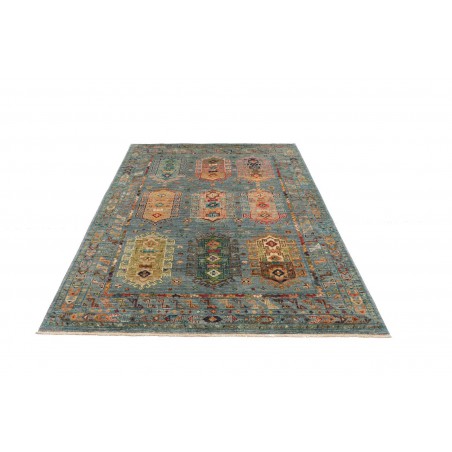 Tappeto Tribal Pakistan bianco 150x208