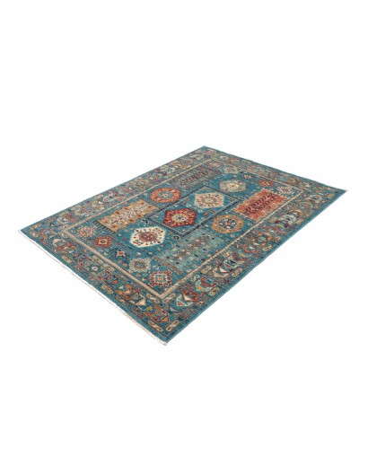 Tappeto Tribal Pakistan azzurro marrone 122x166