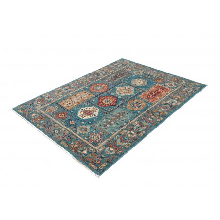 Tappeto Tribal Pakistan azzurro marrone 122x166