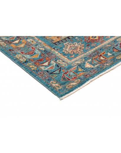 Tappeto Tribal Pakistan azzurro marrone 122x166