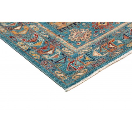 Tappeto Tribal Pakistan azzurro marrone 122x166