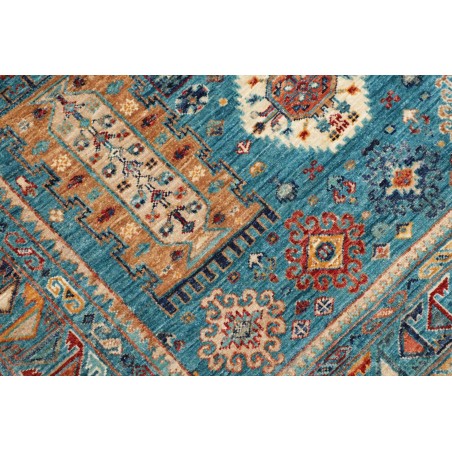 Tappeto Tribal Pakistan azzurro marrone 122x166