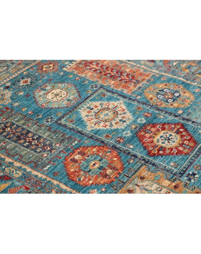 Tappeto Tribal Pakistan azzurro marrone 122x166