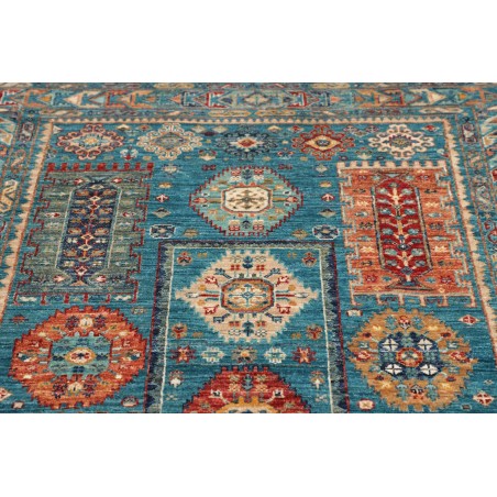 Tappeto Tribal Pakistan azzurro marrone 122x166