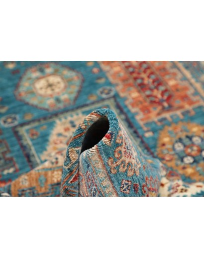 Tappeto Tribal Pakistan azzurro marrone 122x166