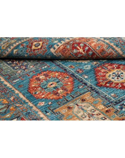 Tappeto Tribal Pakistan azzurro marrone 122x166