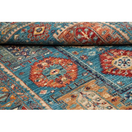Tappeto Tribal Pakistan azzurro marrone 122x166