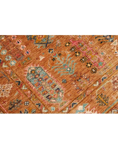 Tappeto Tribal Pakistan arancione 126x178