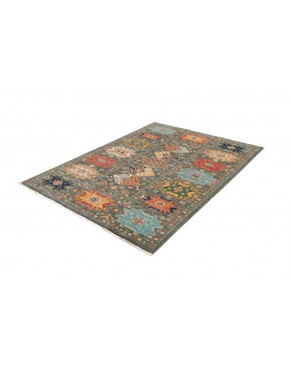Tappeto Tribal Pakistan bianco marrone 148x197