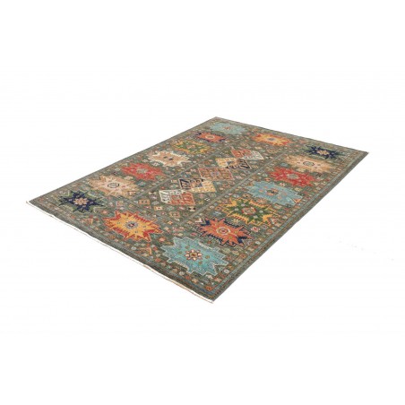 Tappeto Tribal Pakistan bianco marrone 148x197