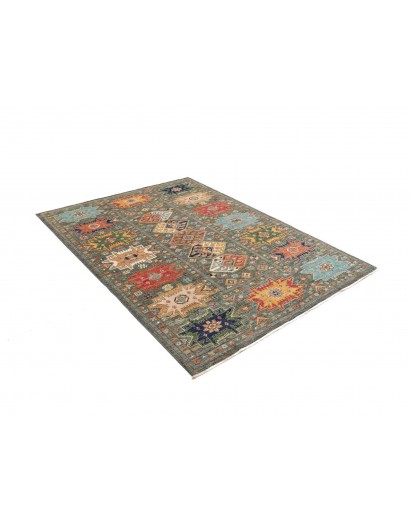Tappeto Tribal Pakistan bianco marrone 148x197