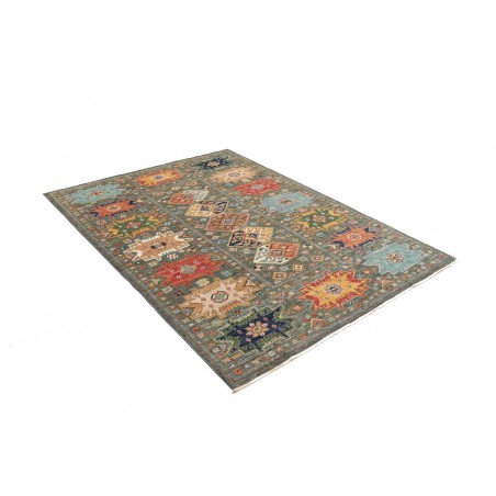 Tappeto Tribal Pakistan bianco marrone 148x197