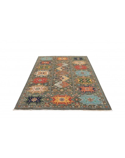 Tappeto Tribal Pakistan bianco marrone 148x197