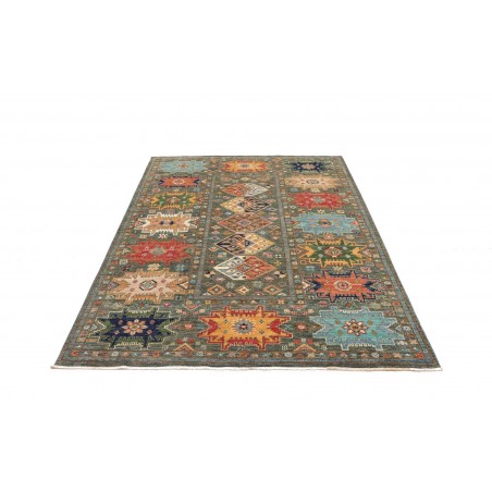 Tappeto Tribal Pakistan bianco marrone 148x197