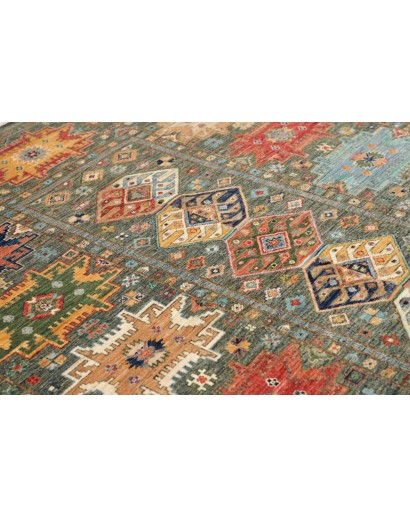 Tappeto Tribal Pakistan bianco marrone 148x197