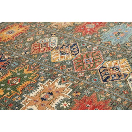 Tappeto Tribal Pakistan bianco marrone 148x197