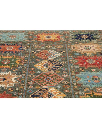 Tappeto Tribal Pakistan bianco marrone 148x197