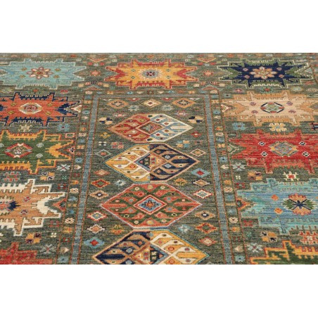 Tappeto Tribal Pakistan bianco marrone 148x197