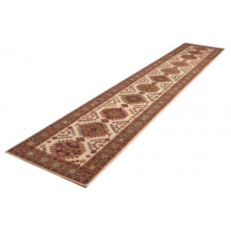 Tappeto Kazak Fine Pakistan arancione grigio 79x404