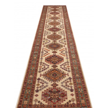 Tappeto Kazak Fine Pakistan arancione grigio 79x404