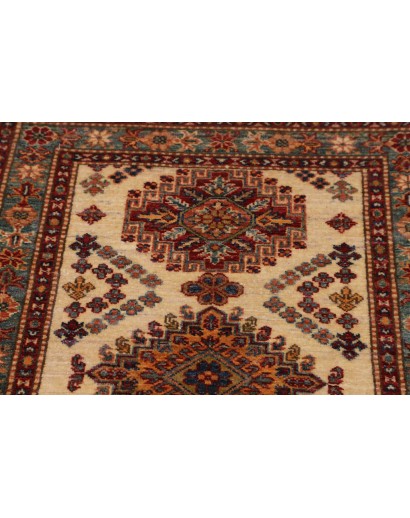 Tappeto Kazak Fine Pakistan arancione grigio 79x404